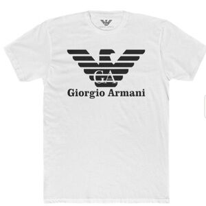 Giorgio Armani "Classic Eagle Logo" Fitted Designer T-Shirt. Various colors